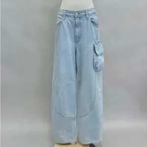 Agolde Jeans Agolde Cass Baggy Cargo Jeans Size 27 Light Wash